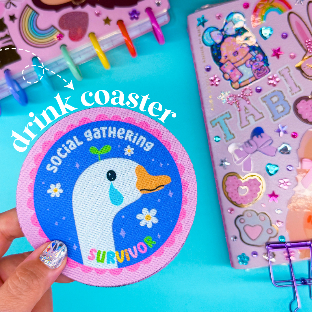 Drink Coaster - Social Gathering Survivor Goose