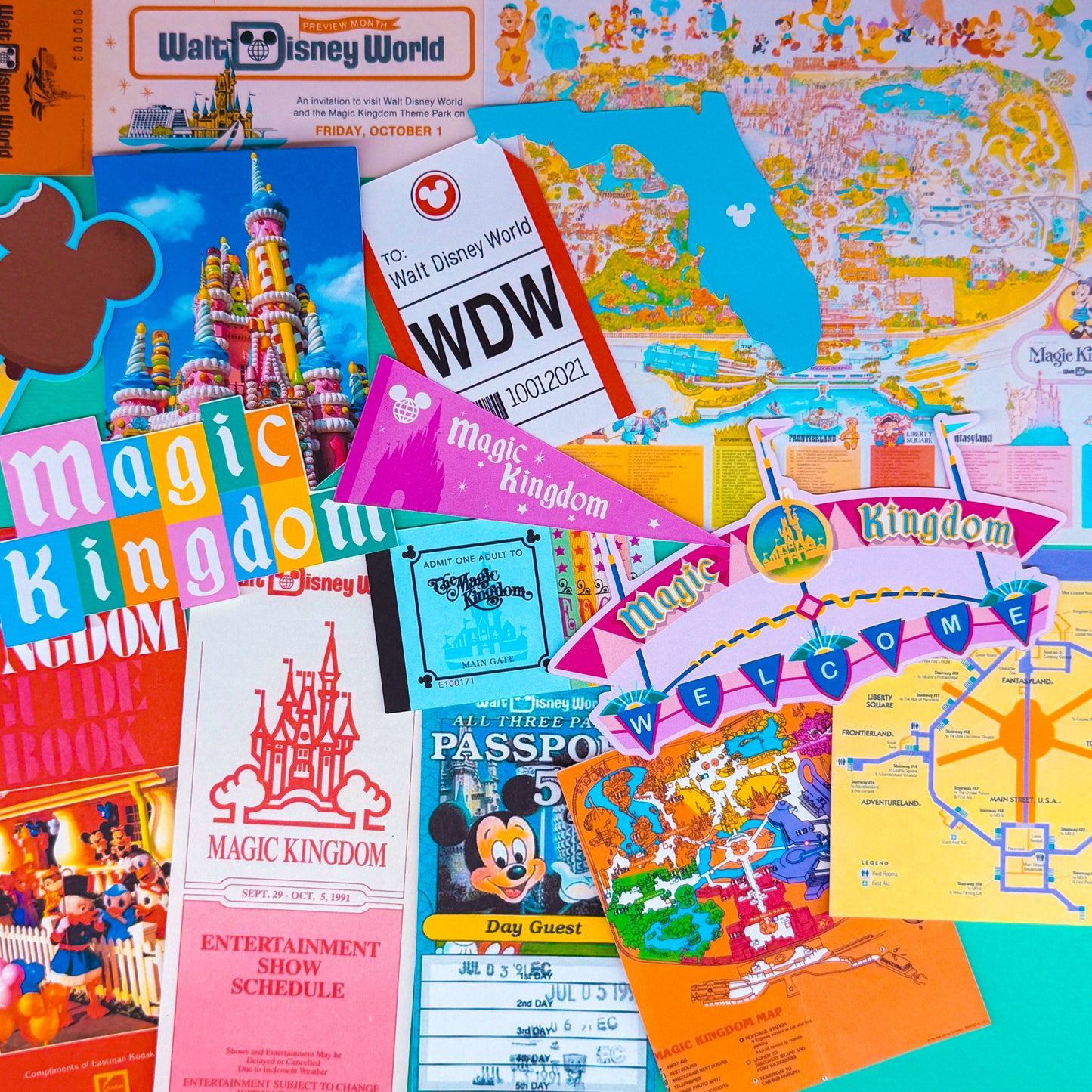 STICKER SCRAP PACK - Magic Kingdom