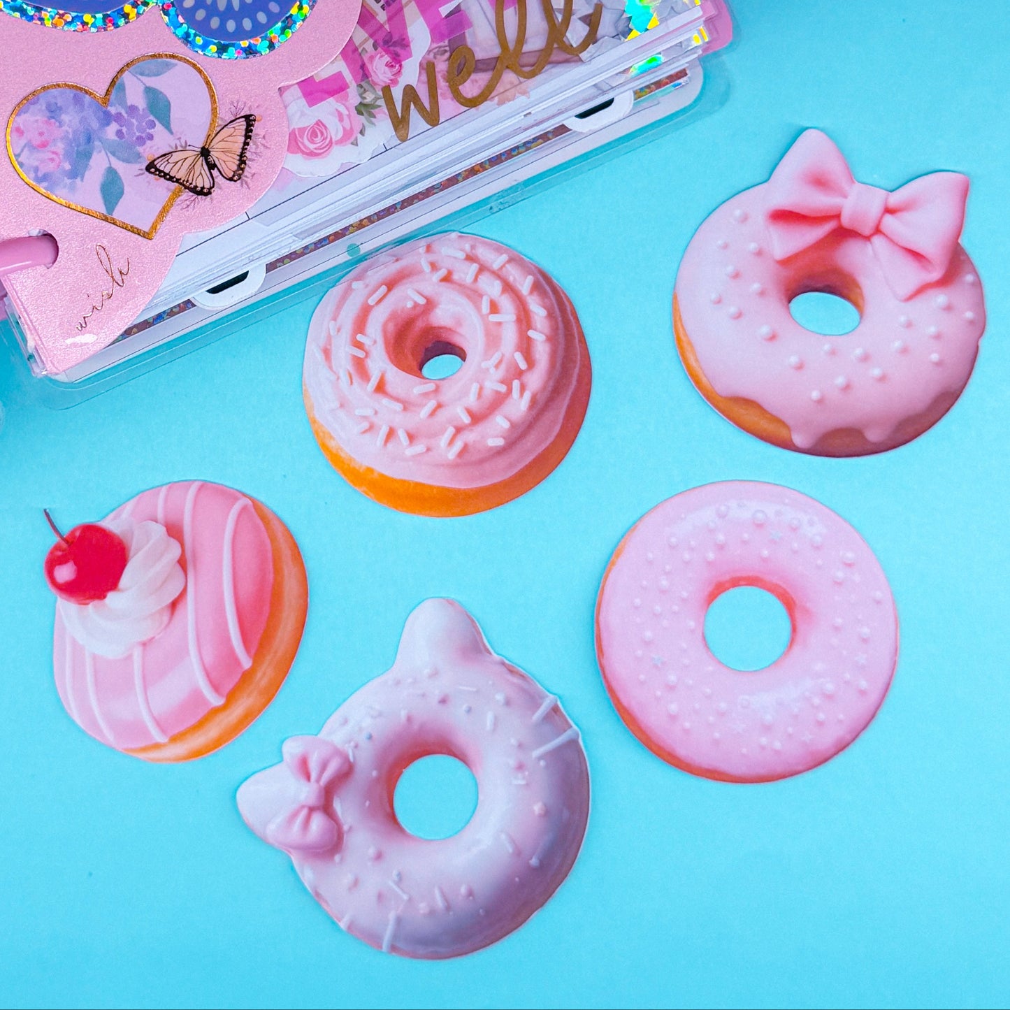 Journaling Paper Sticker - Coquette Donuts