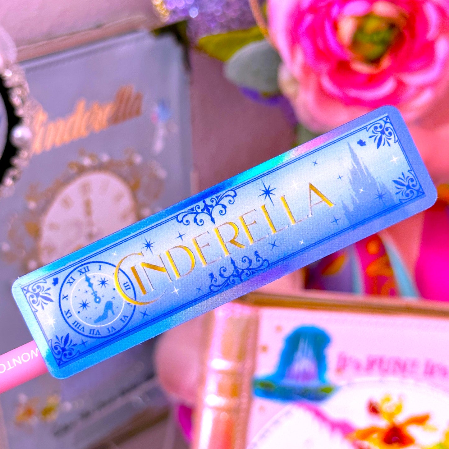 *DOLLAR DEAL* Waterproof Sticker - (Cinderella) Book Spine
