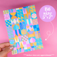Journaling Paper Sticker - 5x7 Full Page Background Stickers (Fantasyland)