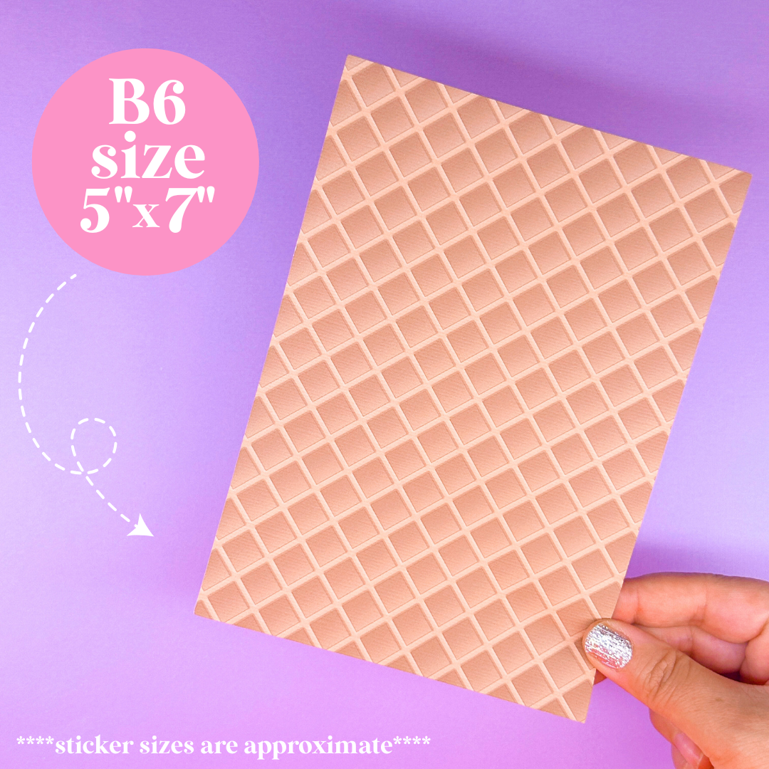 Journaling Paper Sticker - 5x7 Full Page Background Stickers (Sweets Shop)
