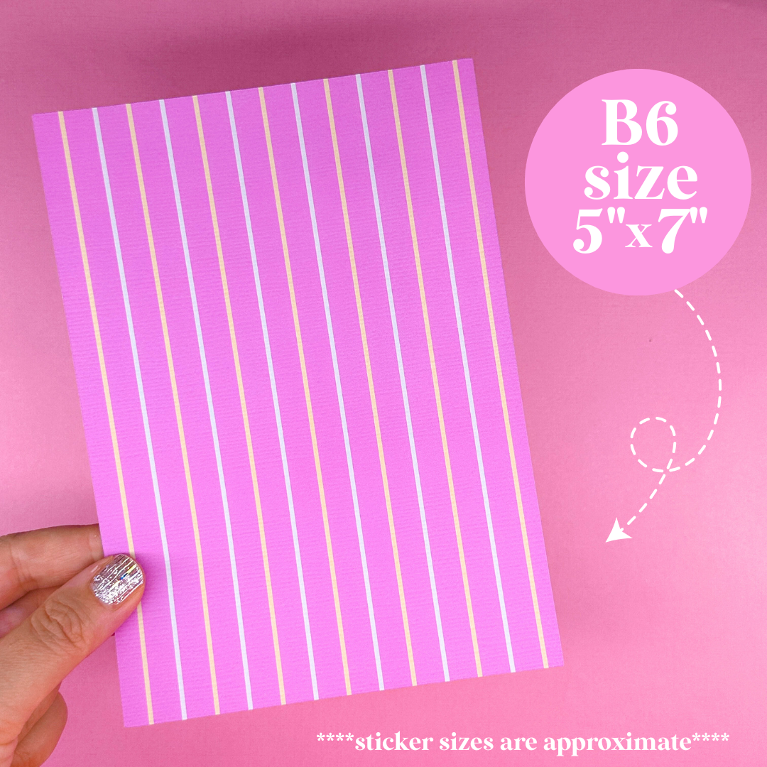 Journaling Paper Sticker - 5x7 Full Page Background Stickers (Fantasyland)