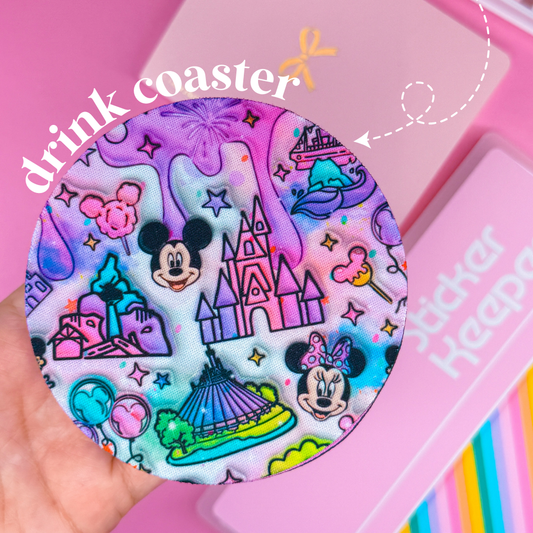 Drink Coaster - 3D Purple Castle