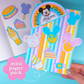 STICKER SCRAP PACK - Storefronts (Mickey's Soda Shop)
