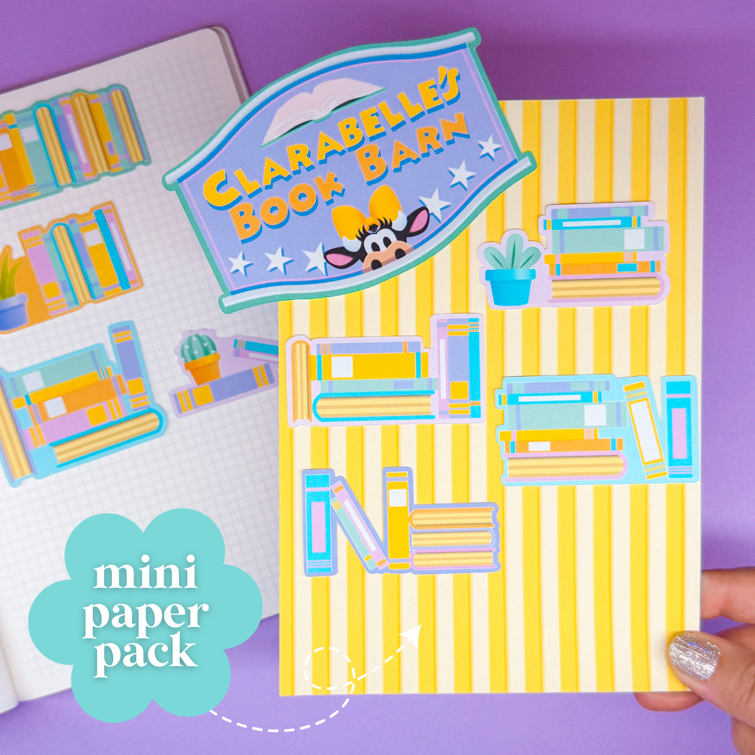 STICKER SCRAP PACK - Storefronts (Clarabelle's Book Barn)