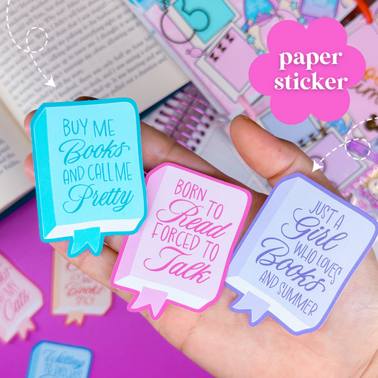 Journaling Paper Sticker - Book Styles