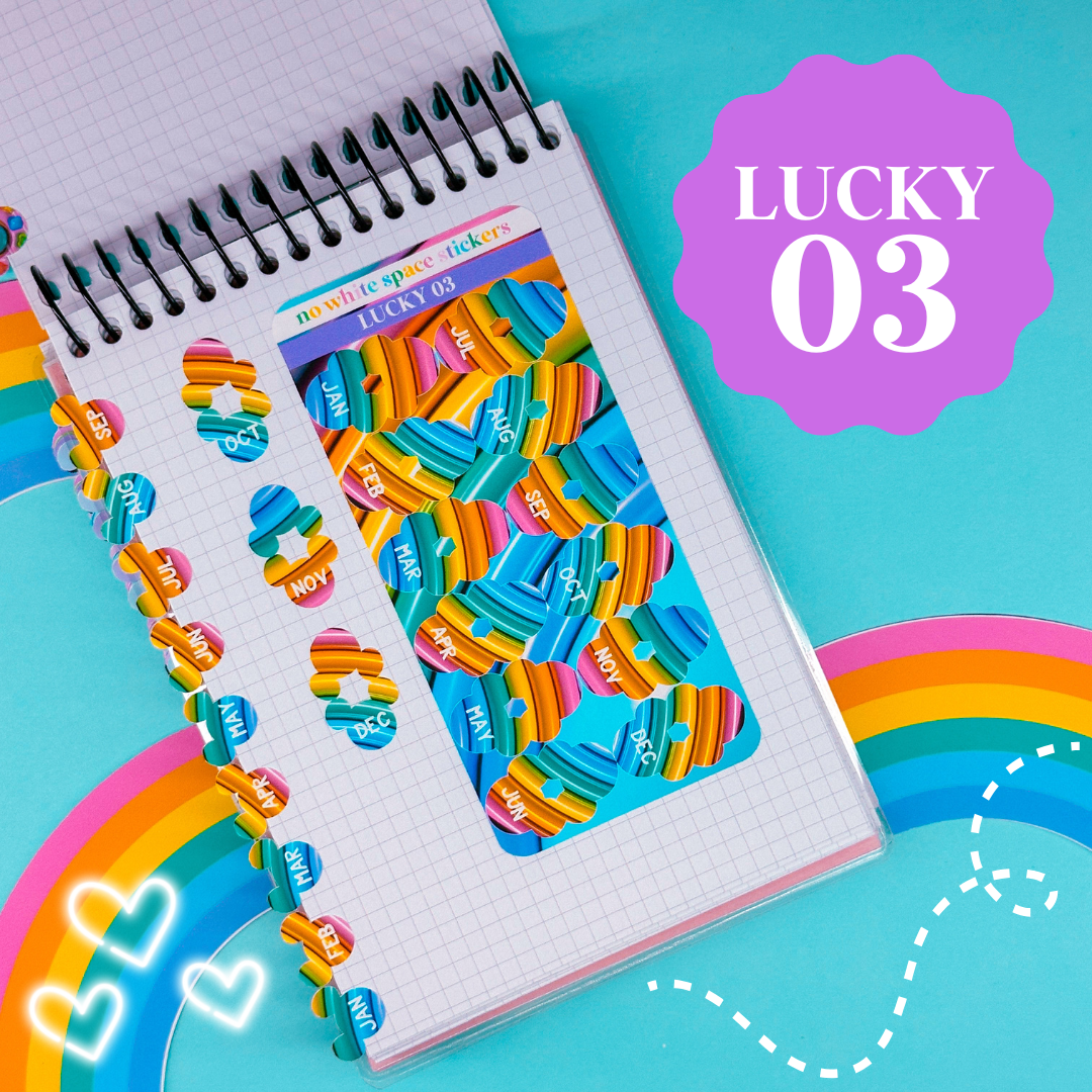Miniature Paper Mouse Tabs (0.5") - Fold Over Page Tabs (Lucky 2025)