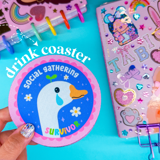 Drink Coaster - Social Gathering Survivor Goose
