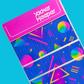 *PRE-ORDER* Sticker Storage Books - 80's NEON *SHIPS MID/LATE JUNE*
