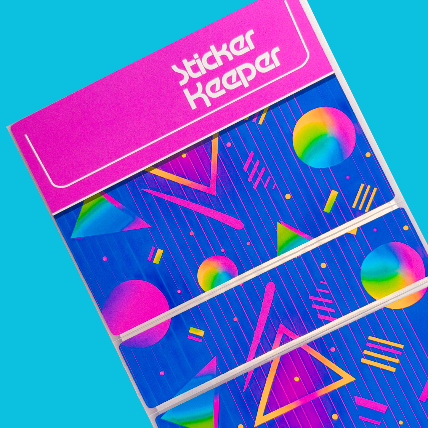 *PRE-ORDER* Sticker Storage Books - 80's NEON *SHIPS MID/LATE JUNE*