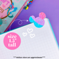 XL Glitter Mouse Tab