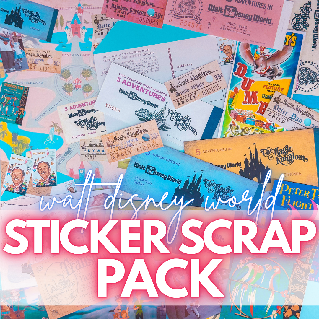 STICKER SCRAP PACK - WDW Vintage 1971