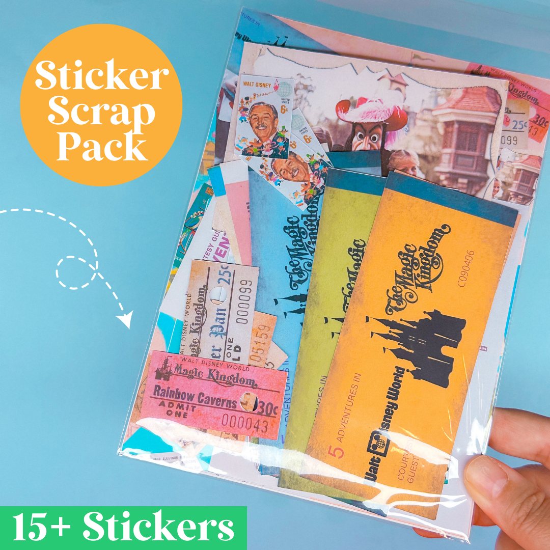 STICKER SCRAP PACK - WDW Vintage 1971
