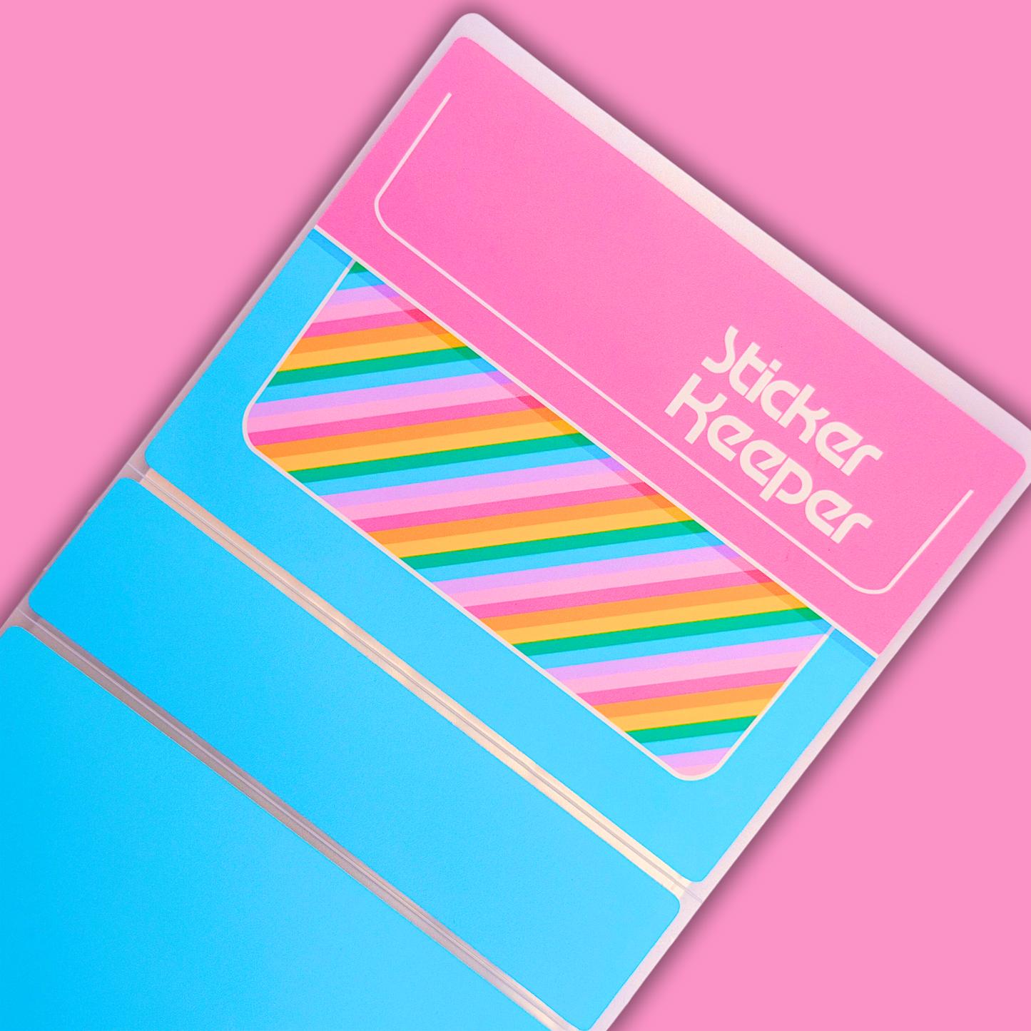 *PRE-ORDER* Sticker Storage Books - Rainbow Stripes - *SHIPS MID/LATE JUNE*