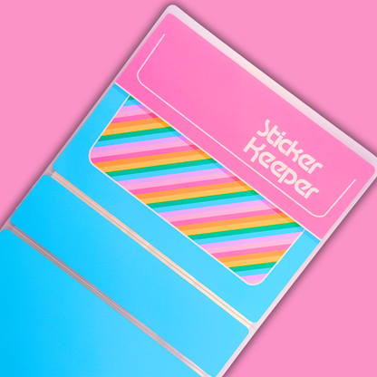 *PRE-ORDER* Sticker Storage Books - Rainbow Stripes - *SHIPS MID/LATE JUNE*