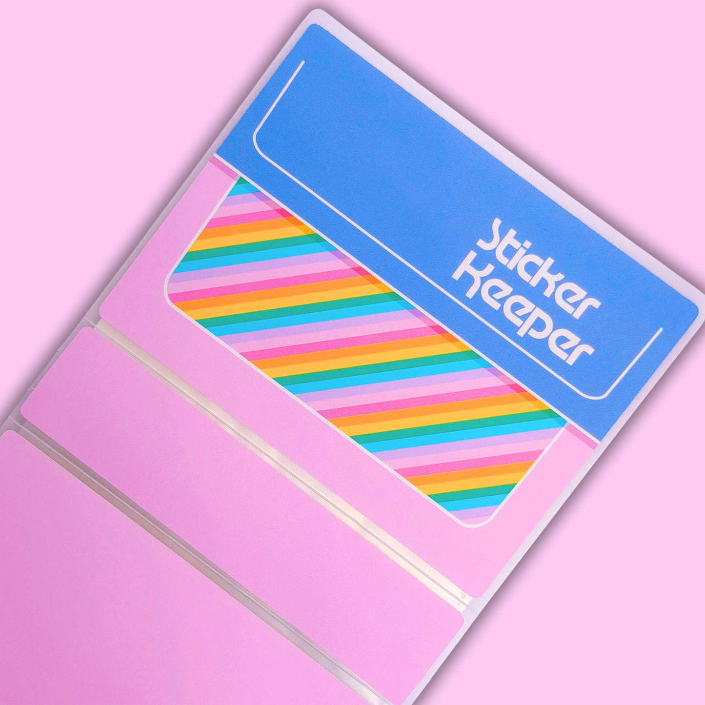 *PRE-ORDER* Sticker Storage Books - Rainbow Stripes - *SHIPS MID/LATE JUNE*
