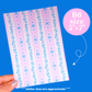 Journaling Paper Sticker - 5x7 Full Page Background Stickers (Bunny Coquette)