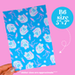 Journaling Paper Sticker - 5x7 Full Page Background Stickers (Bunny Coquette)