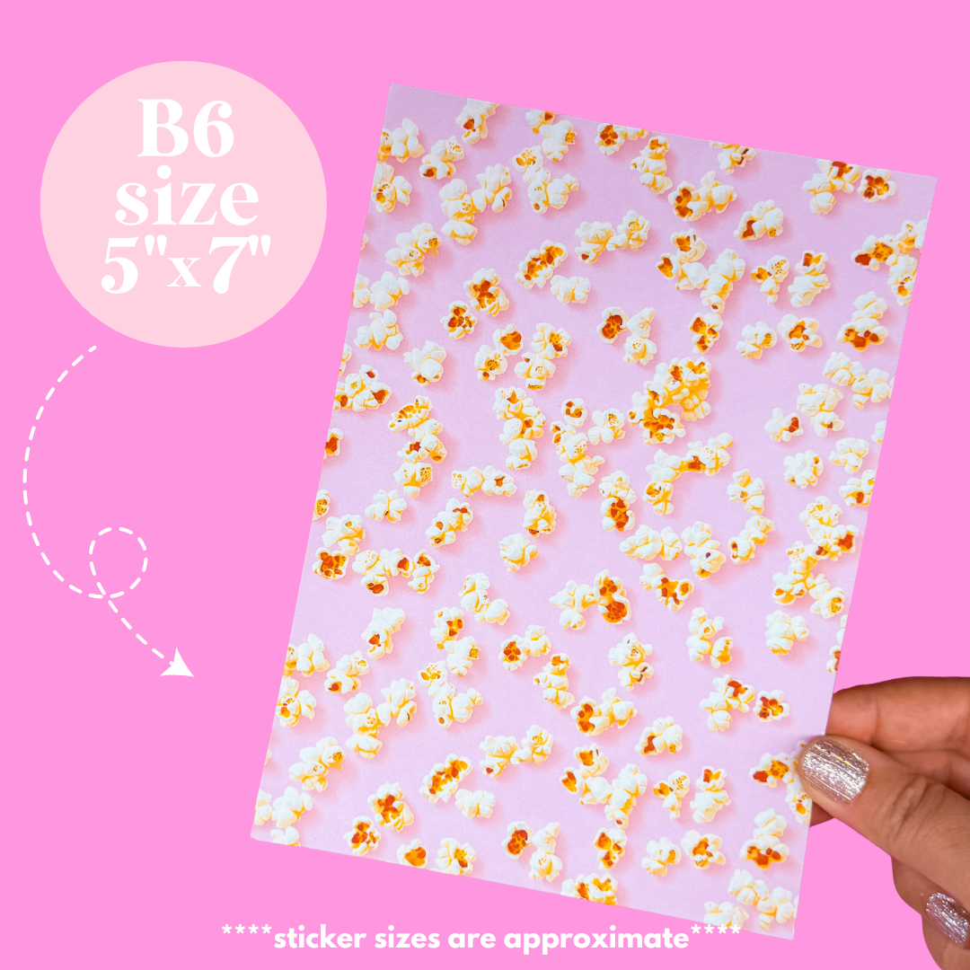 Journaling Paper Sticker - 5x7 Full Page Background Stickers (Funky Realism)