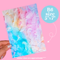 Journaling Paper Sticker - 5x7 Full Page Background Stickers (Funky Realism)