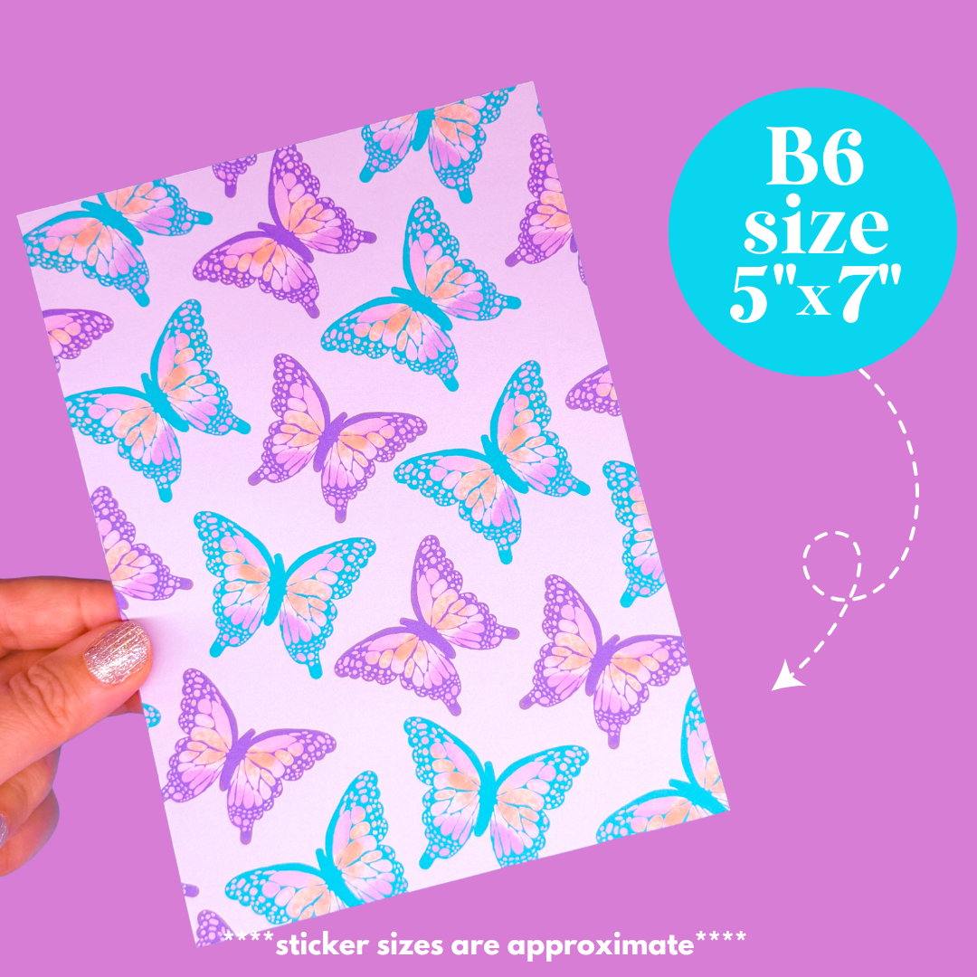 Journaling Paper Sticker - 5x7 Full Page Background Stickers (Spring Chic)