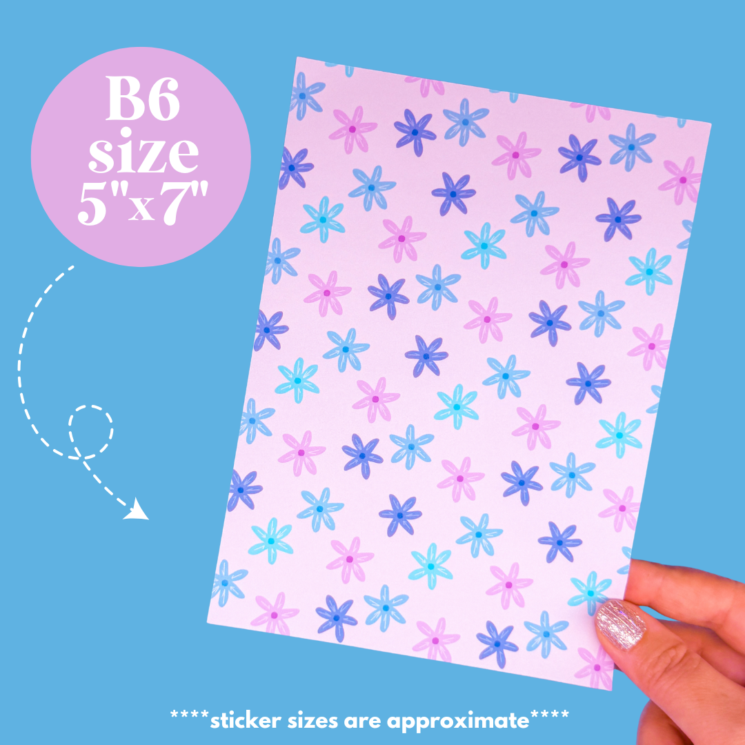Journaling Paper Sticker - 5x7 Full Page Background Stickers (Spring Chic)