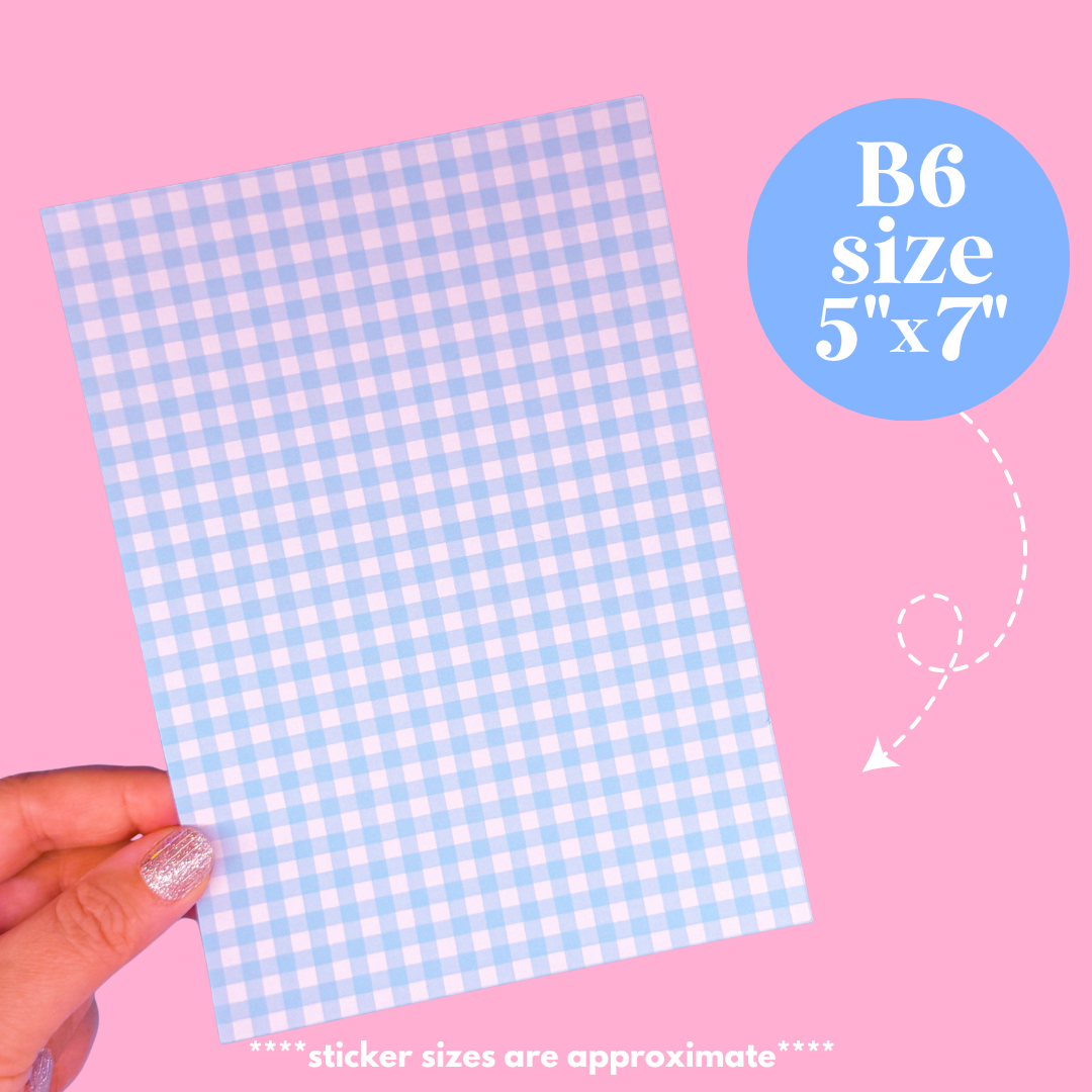 Journaling Paper Sticker - 5x7 Full Page Background Stickers (Spring Chic)