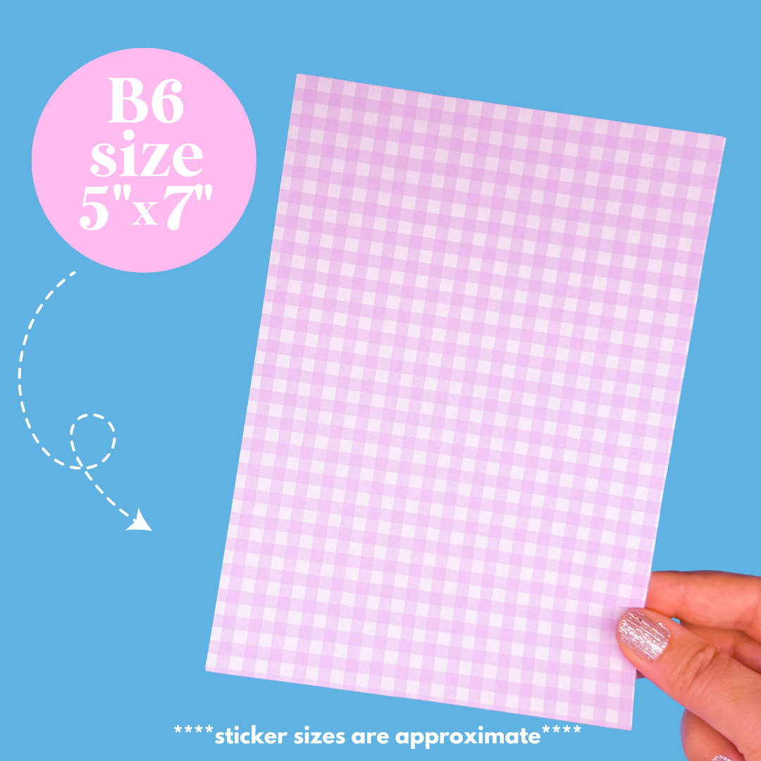 Journaling Paper Sticker - 5x7 Full Page Background Stickers (Spring Chic)