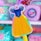 Waterproof Sticker - (Snow White) White Dress