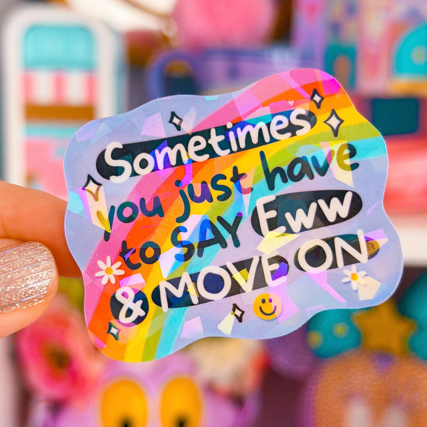 Waterproof Sticker - EWW and Move On