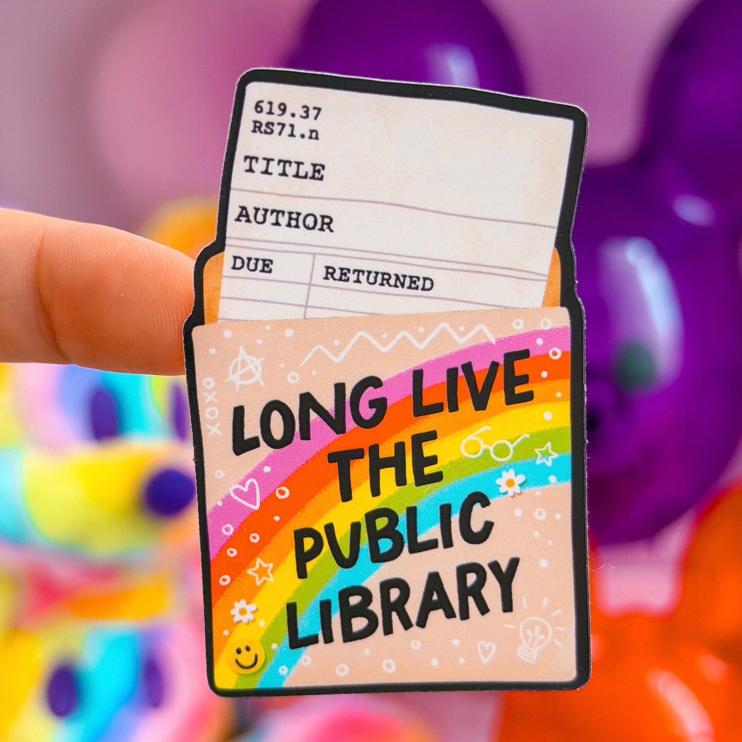 Waterproof Sticker - Long Live The Public Library