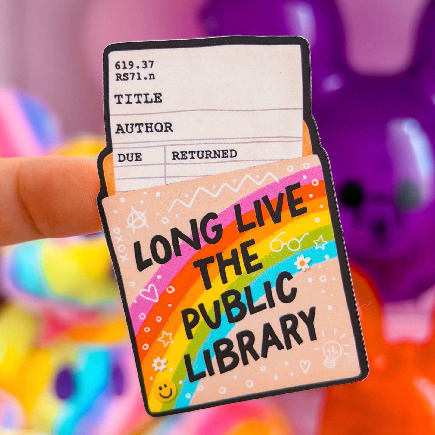 Waterproof Sticker - Long Live The Public Library