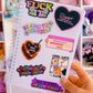 Waterproof Sticker - Please Hesitate Heart (Black)