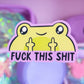 Waterproof Sticker - Middle Fingers Froggy