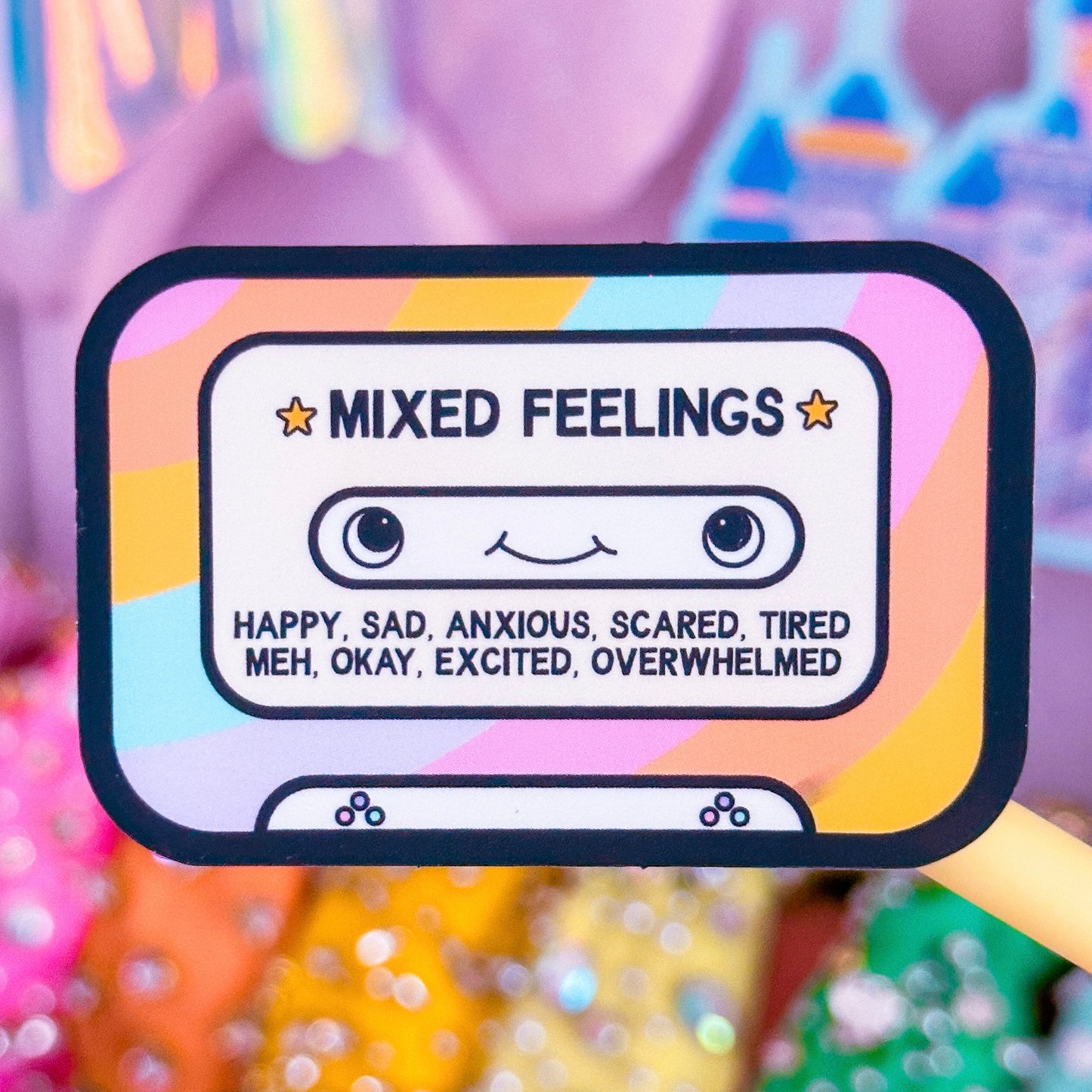 Waterproof Sticker - Mixed Feelings Mix Tape
