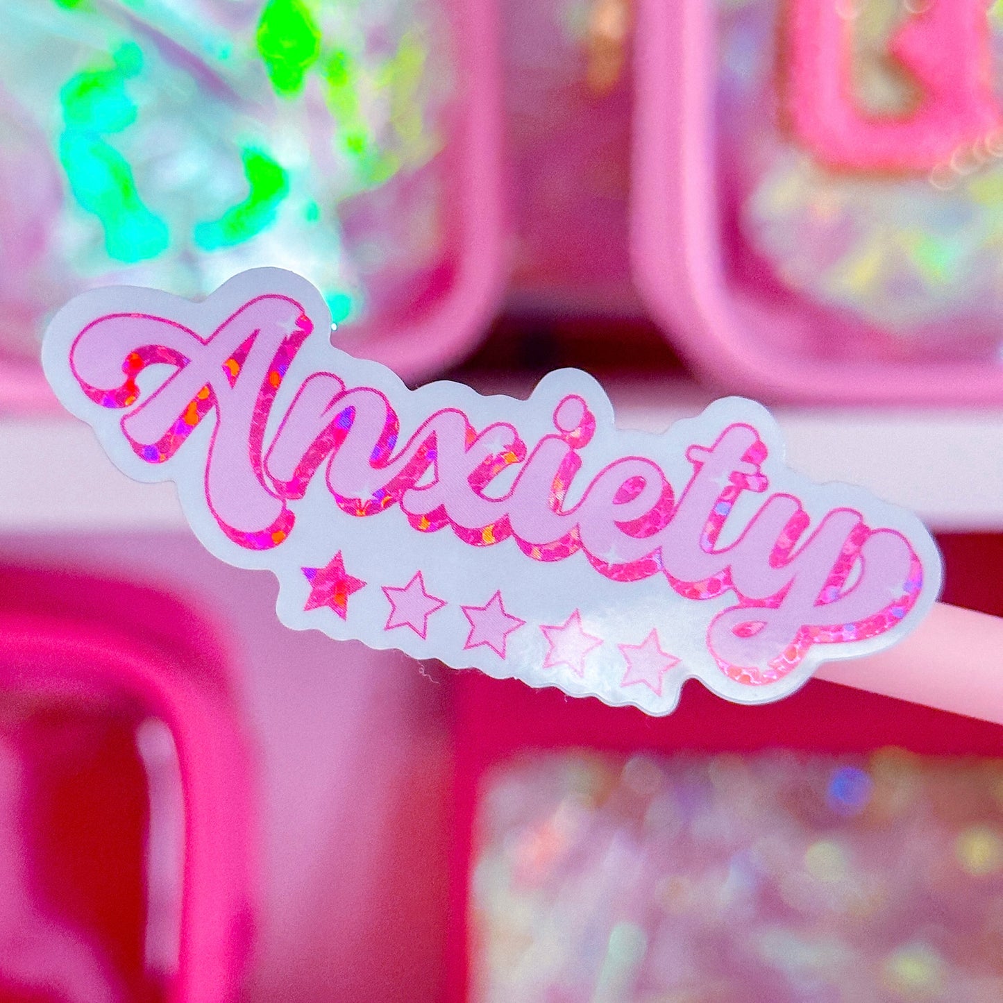 Waterproof Sticker - Anxiety, 1 Star Rating