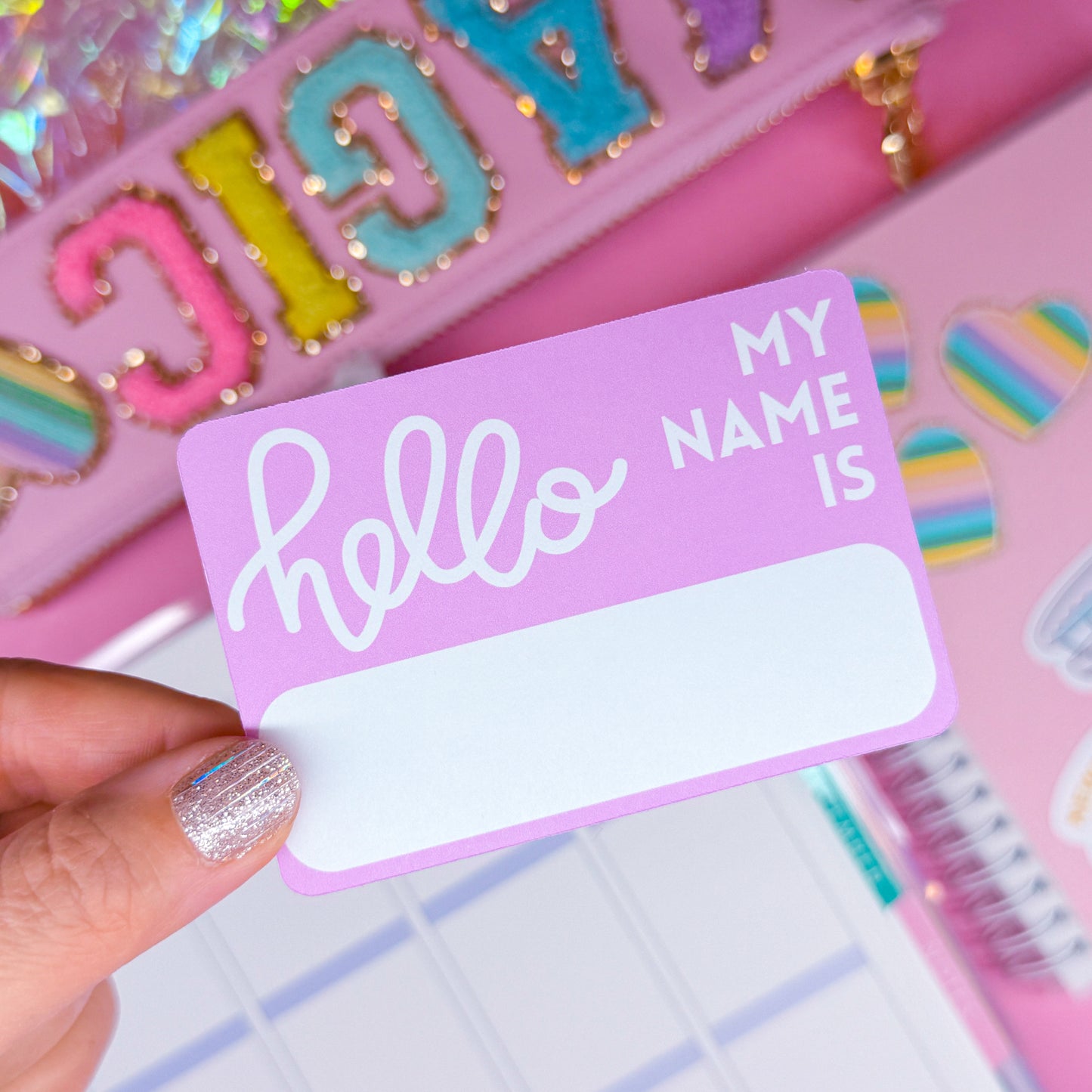Journaling Paper Sticker - HELLO MY NAME IS