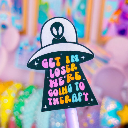 Waterproof Sticker - Therapy Alien
