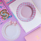Journaling Paper Sticker - Pink Plates Sticker SET