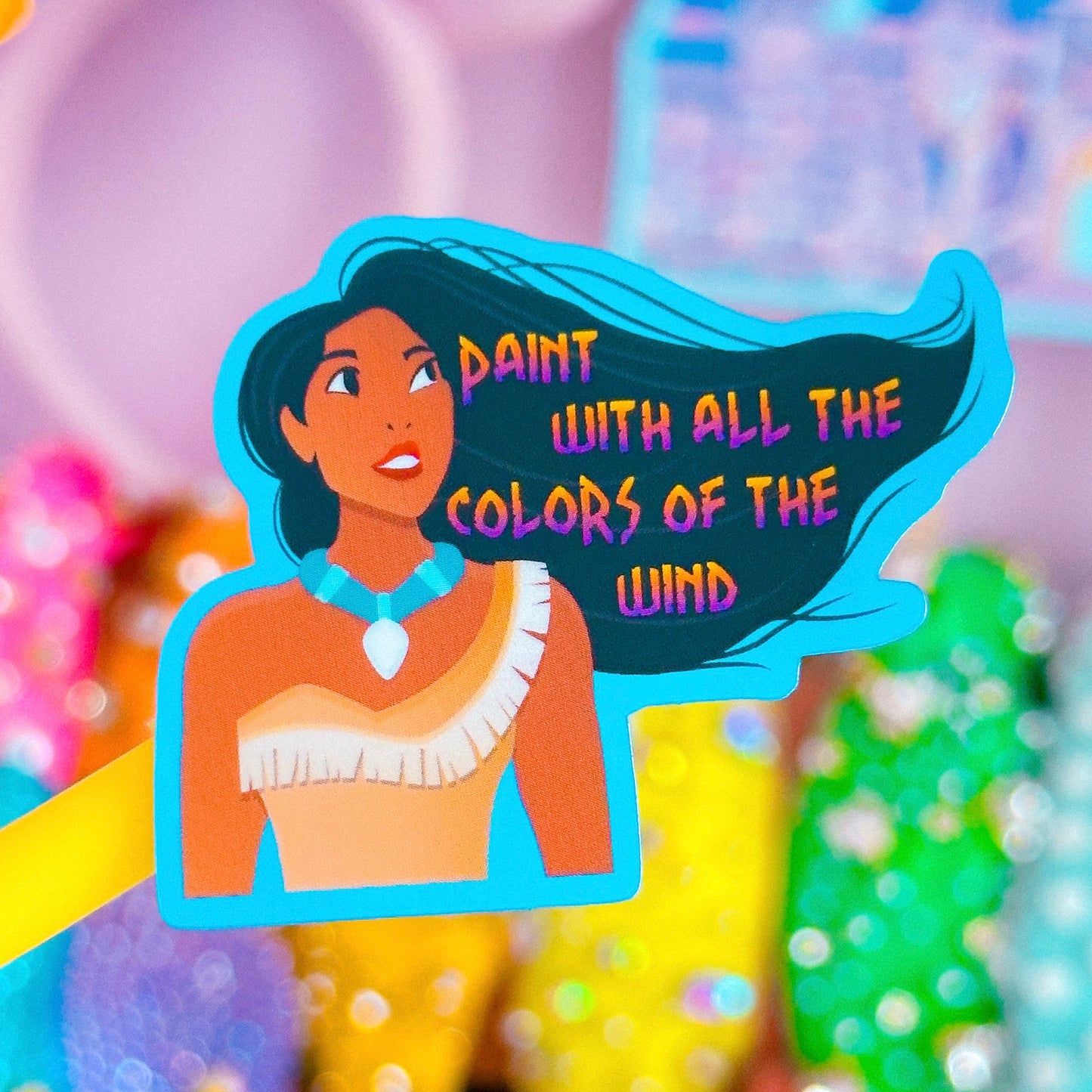 *DOLLAR DEAL* Waterproof Sticker - (Pocahontas) Colors Of The Wind