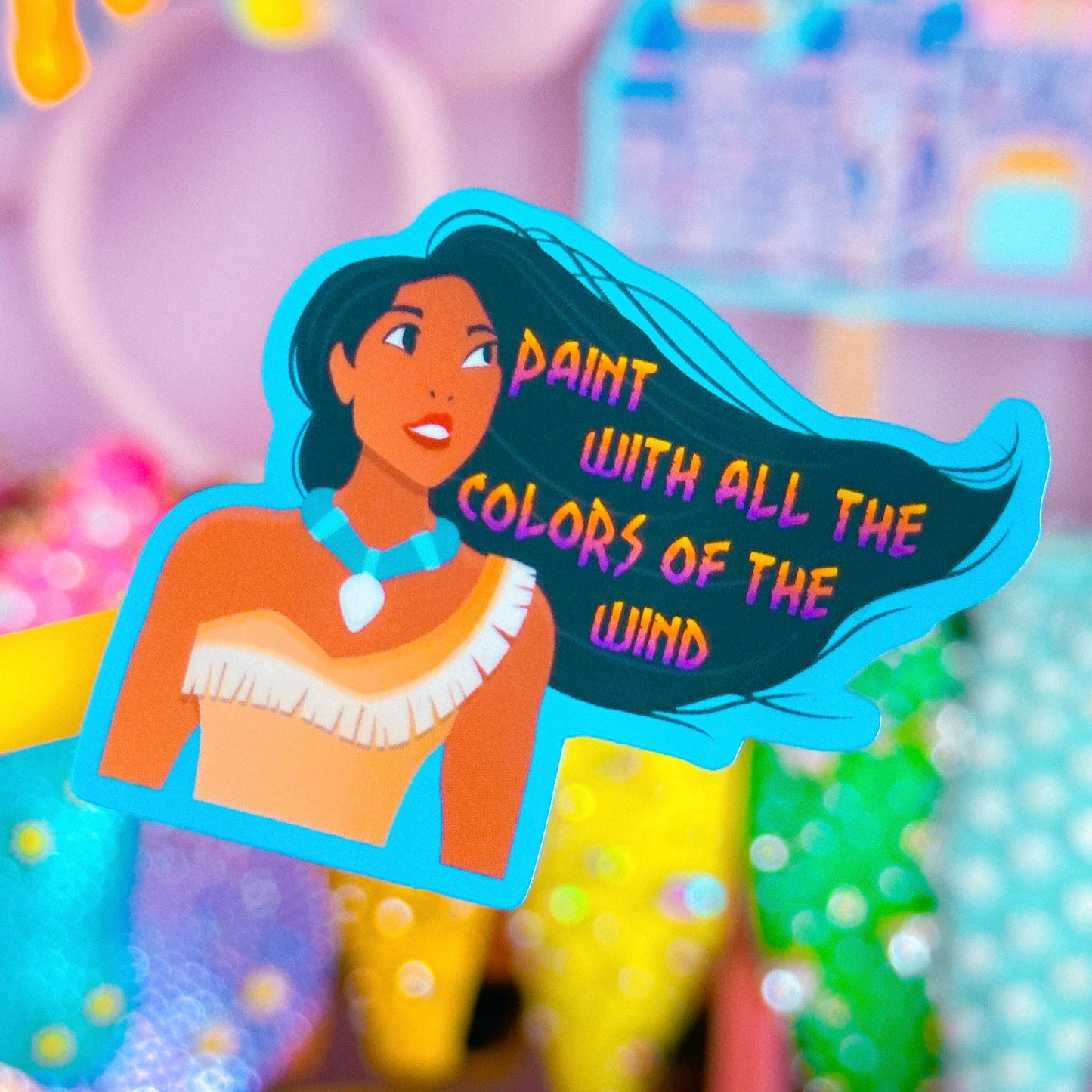*DOLLAR DEAL* Waterproof Sticker - (Pocahontas) Colors Of The Wind