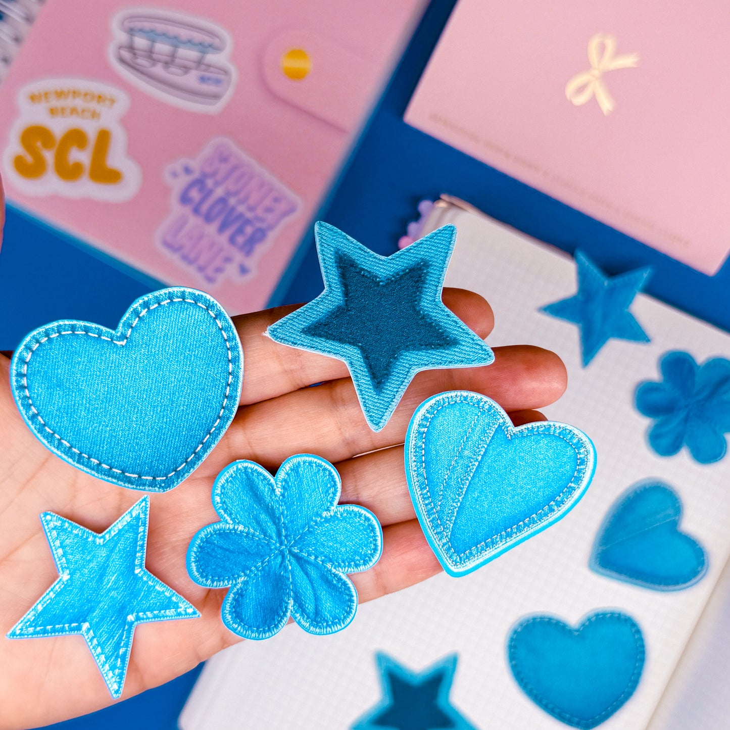 Journaling Paper Sticker - Denim Patch Sticker SET
