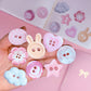 Journaling Paper Sticker - Pink Buttons Sticker SET