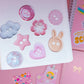 Journaling Paper Sticker - Pink Buttons Sticker SET