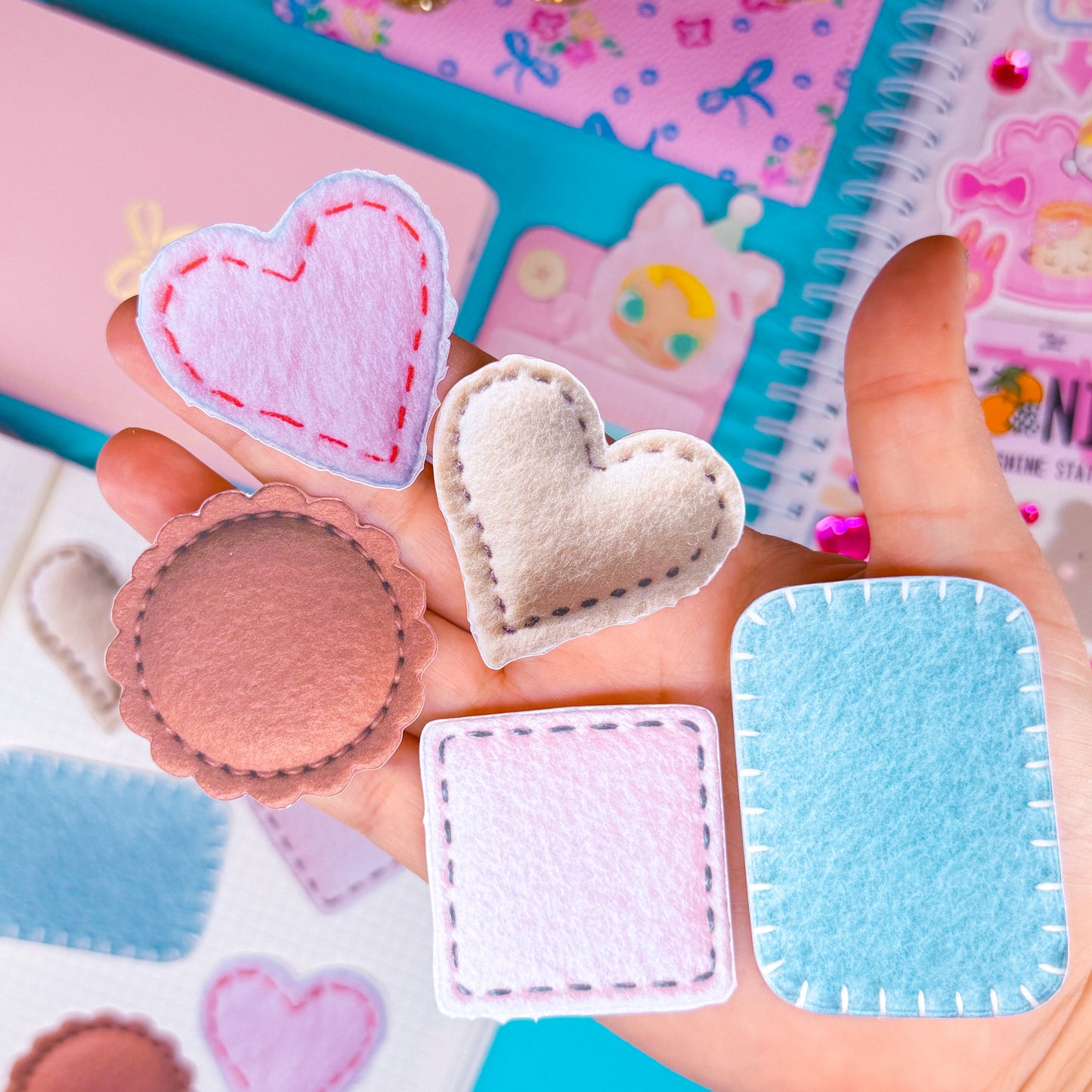 Journaling Paper Sticker - Felt Patch Sticker SET