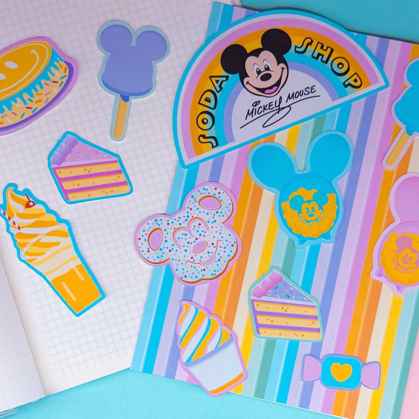 STICKER SCRAP PACK - Storefronts (Mickey's Soda Shop)