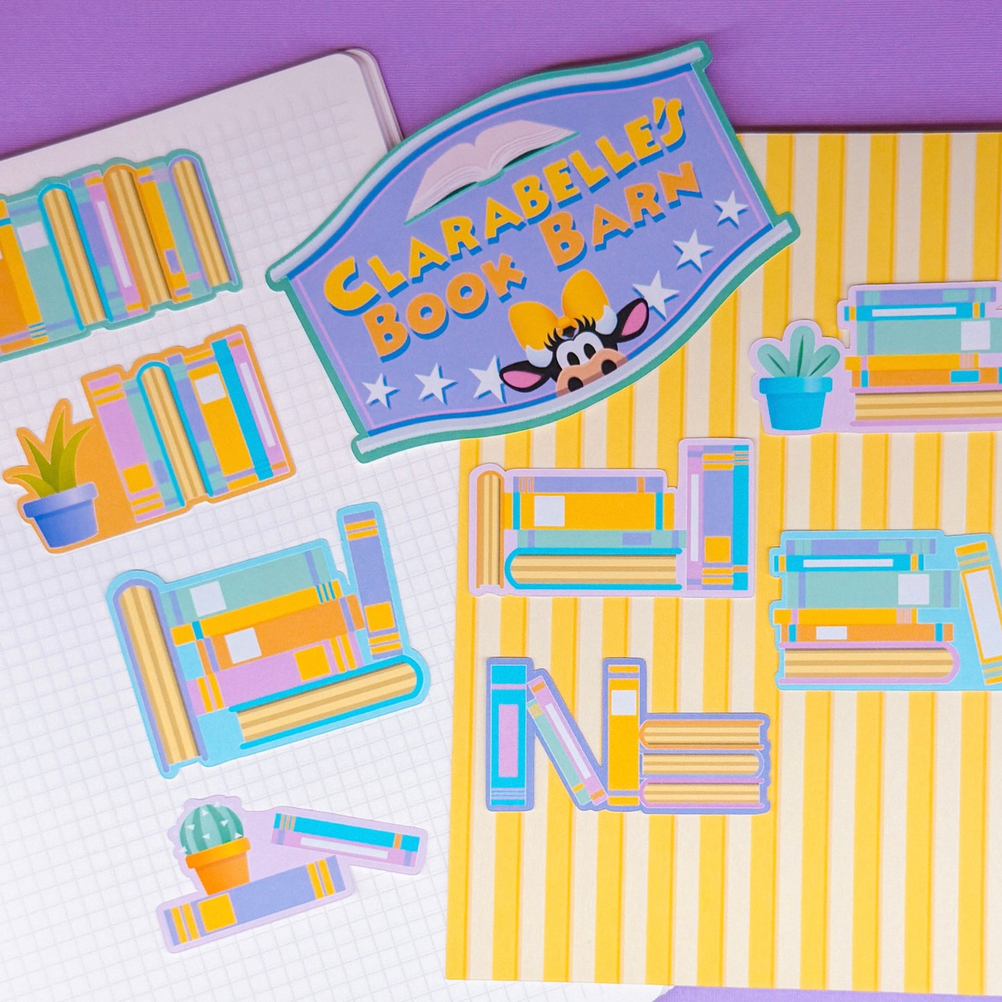 STICKER SCRAP PACK - Storefronts (Clarabelle's Book Barn)