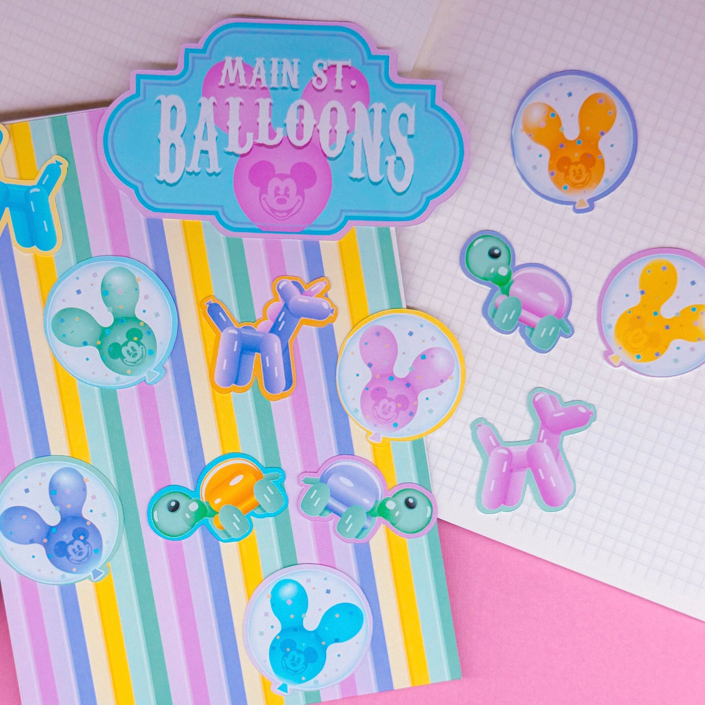 STICKER SCRAP PACK - Storefronts (Main St. Balloons)