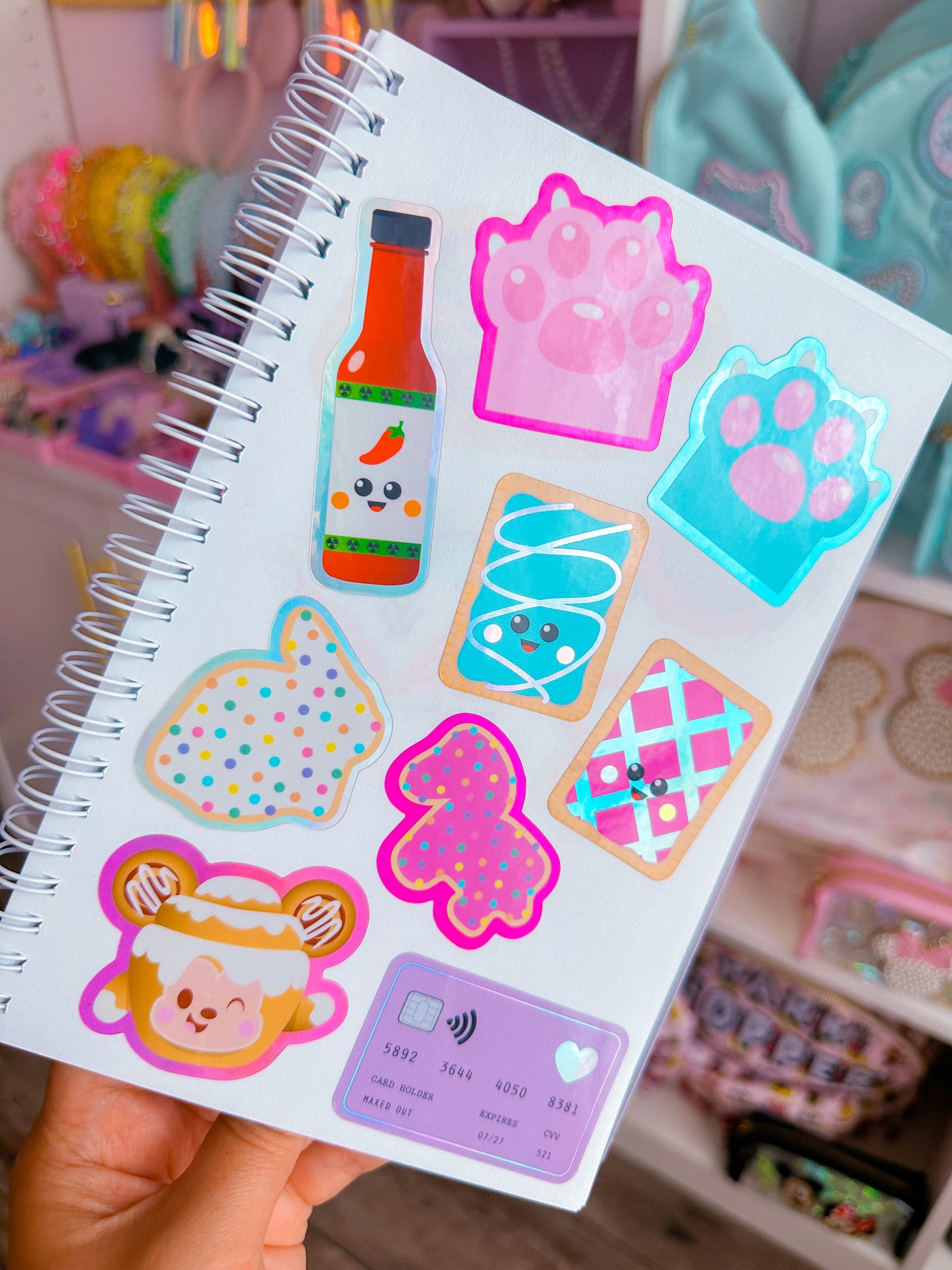 Waterproof Sticker - Rainbow Kitty Paw